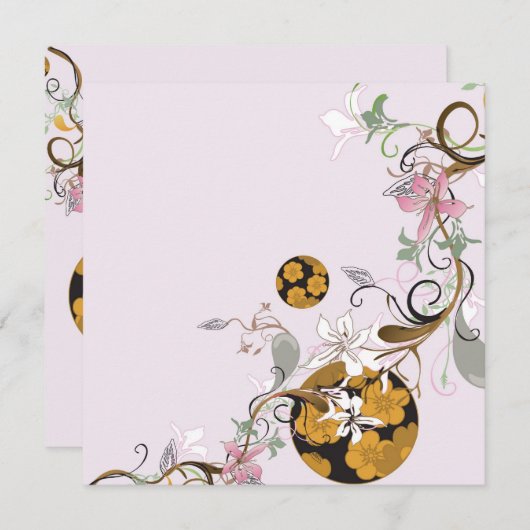 Japanische Muster Einladung (Vorne/Hinten)