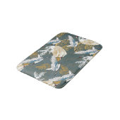 Japanische Muster für Vintage Kranvögel Badematte (Schrägansicht)