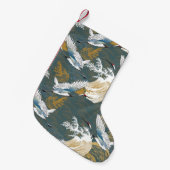 Japanische Muster für Vintage Kranvögel Kleiner Weihnachtsstrumpf (Vorderansicht (hängend))