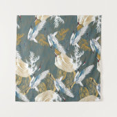 Japanische Muster für Vintage Kranvögel Wandteppich (Vorderseite (Horizontal))