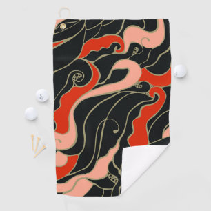 Japanische Muster. Kelp. Golfhandtuch