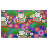 Japanische Mustergewebe mit glücklicher Katze Stoff (Fat Quarter (45,7 x 55,9 cm))