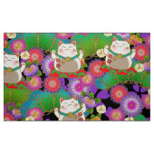 Japanische Mustergewebe mit glücklicher Katze Stoff (Fat Quarter (45,7 x 55,9 cm))
