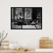 Japanische Mutter mit ihrem schlafenden Baby 1909 Poster (Küche)