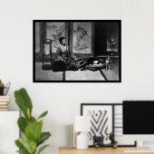 Japanische Mutter mit ihrem schlafenden Baby 1909 Poster (Heimbüro)