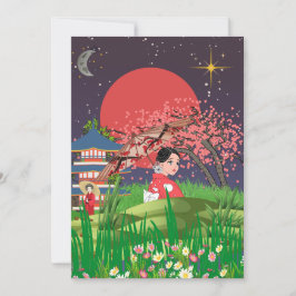 Japanische Nächte Dankeskarte