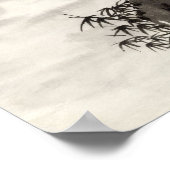 Japanische Nachtmondlandschaft sumi-e Poster (Ecke)