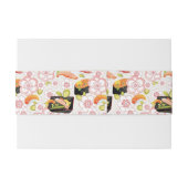 Japanische Nahrung: Sushi-Muster 2 Einladungsbanderole (Rückseitenbeispiel)