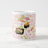Japanische Nahrung: Sushi-Muster 2 Jumbo-Tasse (Vorderseite)
