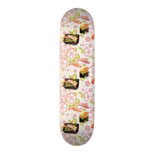 Japanische Nahrung: Sushi-Muster 2 Skateboard