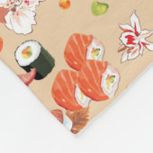 Japanische Nahrung: Sushi-Muster 3 Fleecedecke (Ecke)
