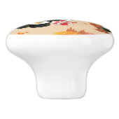 Japanische Nahrung: Sushi-Muster 3 Keramikknauf (Seitenansicht)