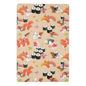 Japanische Nahrung: Sushi-Muster 3 Mini Klemmbrett (Rückseite)