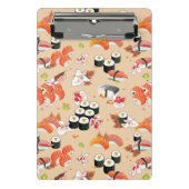 Japanische Nahrung: Sushi-Muster 3 Mini Klemmbrett (Vorderseite)