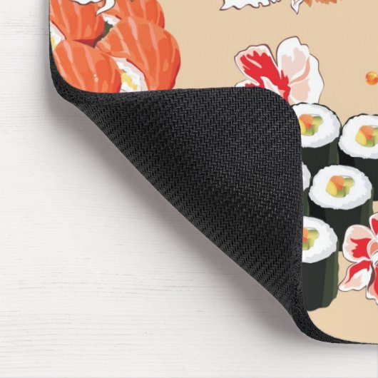 Japanische Nahrung: Sushi-Muster 3 Mousepad (Ecke)