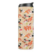 Japanische Nahrung: Sushi-Muster 3 Thermosbecher (Nach links gedreht)