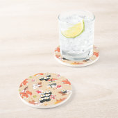 Japanische Nahrung: Sushi-Muster 3 Untersetzer (Seite)