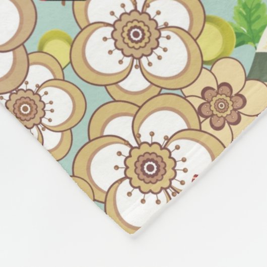 Japanische Nahrung: Sushi-Muster 4 Fleecedecke (Ecke)