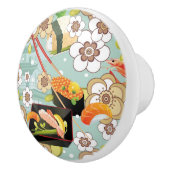 Japanische Nahrung: Sushi-Muster 4 Keramikknauf (Rechts)