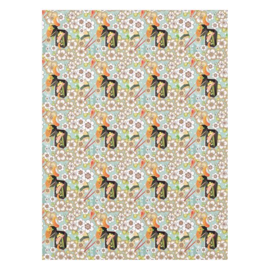 Japanische Nahrung: Sushi-Muster 4 Tischdecke (Vorderseite)