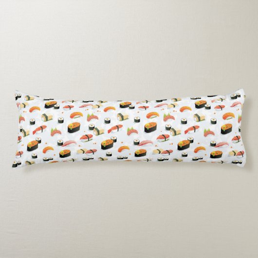 Japanische Nahrung: Sushi-Muster Seitenschläferkissen (Vorderseite)