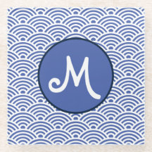 Japanische Nami Wave Muster und Monogram