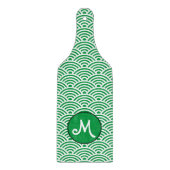 Japanische Nami Wave Muster und Monogram Schneidebrett (Vorderseite)