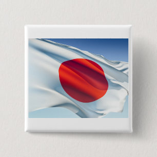 Japanische Nationalflagge Button