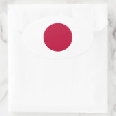 Japanische Nationalflagge Ovaler Aufkleber (Tasche)