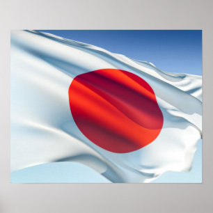 Japanische Nationalflagge Poster