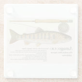 Japanische native Forelle – Amago Glasuntersetzer (Rückseite)