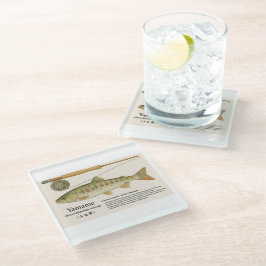 Japanische native Forelle – Yamame  Glasuntersetzer