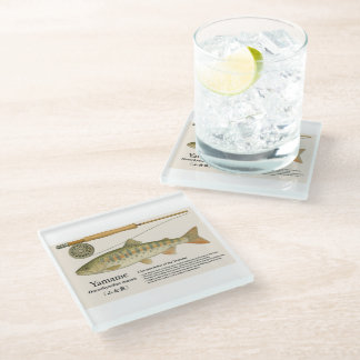 Japanische native Forelle – Yamame Glasuntersetzer