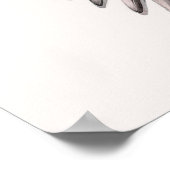 Japanische Natur Bird Asian Watercolor Poster (Ecke)