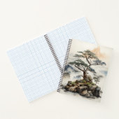 Japanische Natur Bonsai Tree Art Design Notizblock (Innenseite)