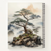 Japanische Natur Bonsai Tree Art Design Notizblock (Rückseite)