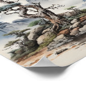 Japanische Natur Bonsai Tree Kunstmuseum Poster (Ecke)