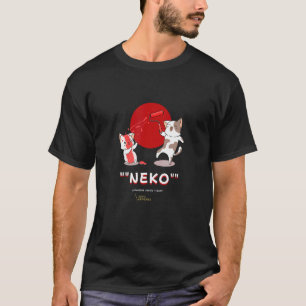 Japanische Neko-Katze für Katzen Männer Frauen T-Shirt