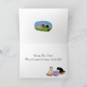 Japanische Neujahrsarbeitskräfte Feiertagskarte (Innenseite)