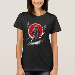 Japanische Ninja-Katze Samurai Japan Krieger Mama T-Shirt