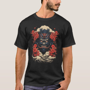 Japanische Noh Mask Demon Tengu Maskenkunst T-Shirt