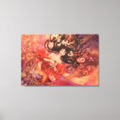 Japanische Noh Mask Fantasy Art Leinwanddruck (Vorderseite)