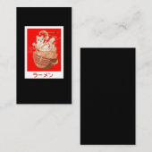 Japanische Noodles Anime Cat und Ramen süchtig Visitenkarte (Vorne/Hinten)