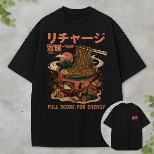 Japanische Nudel-Schüssel Grafik-Aufladung +100HP T-Shirt
