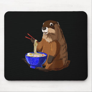 Japanische Nudeln Kawaii Ramen-Schale Lustiger Wal Mousepad