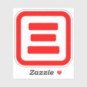 Japanische Nummer drei 三 【San】 Kanji Aufkleber (Blatt)