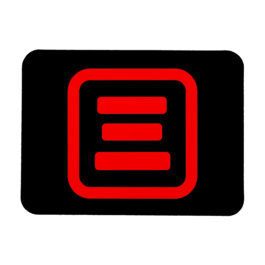 Japanische Nummer drei 三 【San】 Kanji Magnet (Horizontal)