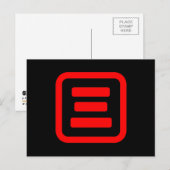 Japanische Nummer drei 三 【San】 Kanji Postkarte (Vorne/Hinten)