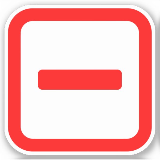 Japanische Nummer eins 一 【Ichi】 Kanji Aufkleber (Vorderseite)