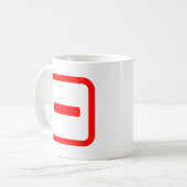 Japanische Nummer eins 一 【Ichi】 Kanji Kaffeetasse (Vorderseite Links)